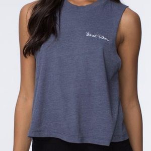 NWT Spiritual Gangster Good Vibes Muscle TanK